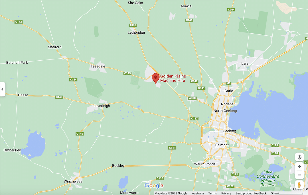 Golden Plains Machine Hire - Google Map Location